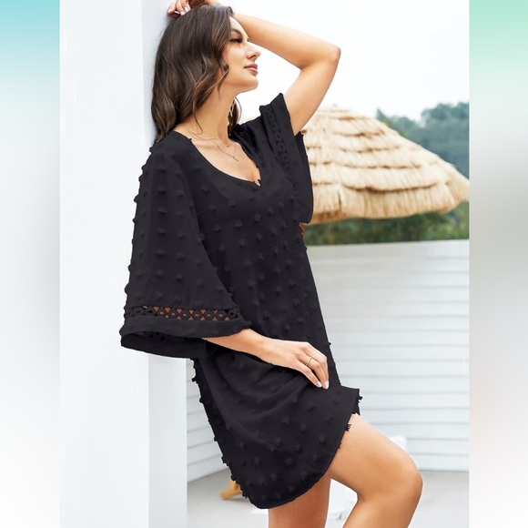 Perfect LBD Little Black Dress Textured Dress 2X - Picture 2 of 9